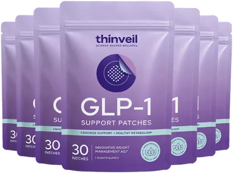 Thinveil GLP-1 Support Patches -laastarien kuukausipakkaukset